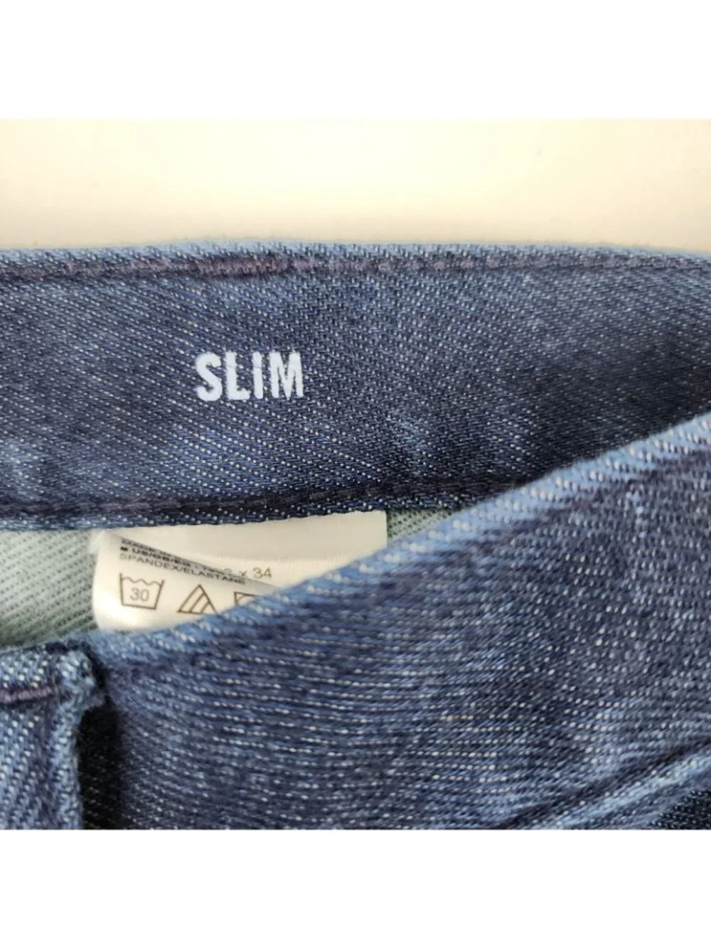 Banana Republic Jeans Mens 38x34 Blue Navy Traveler Slim Fit Denim Pants